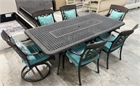 Aluminum Patio Table with 6 Chairs
Length:
