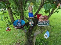 Assorted Lawn Decor in Tree