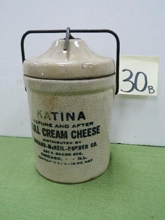 Katina Full Cream Cheese Crock Jar