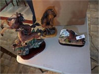 (3) Horse Figurines