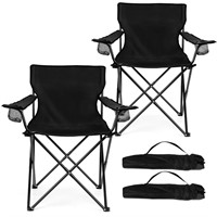 HaSteeL Foldable Camping Chair Set of 2, Folding