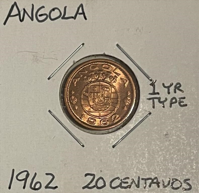Angola 1962 20 Centimes UNC
