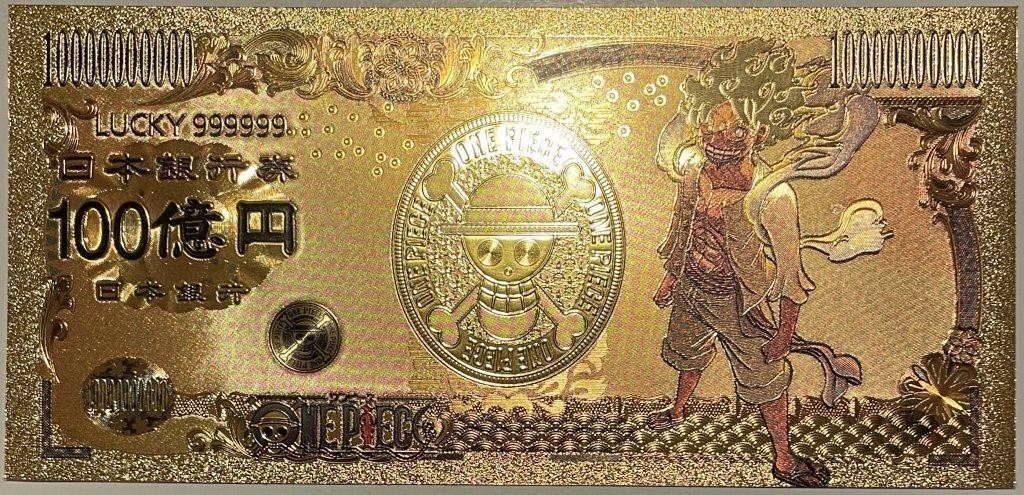 Stunning Anime 24K GOLD Coated Banknote