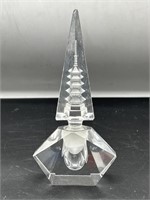 Vintage Pagoda handcut crystal perfume bottle, 6