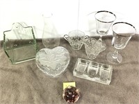 9 Pieces Vintage Glassware Crystal