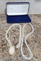 Pair vintage necklaces