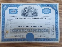 Cna financial Corp stock certificate