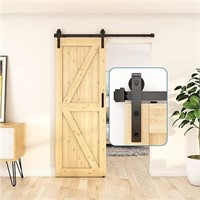 ZEKOO 4FT Barn Door Hardware Kit Single Sliding