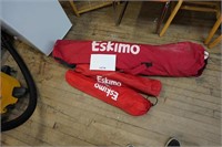 Eskimo ice fishing tent & 2-chairs, uncertain if