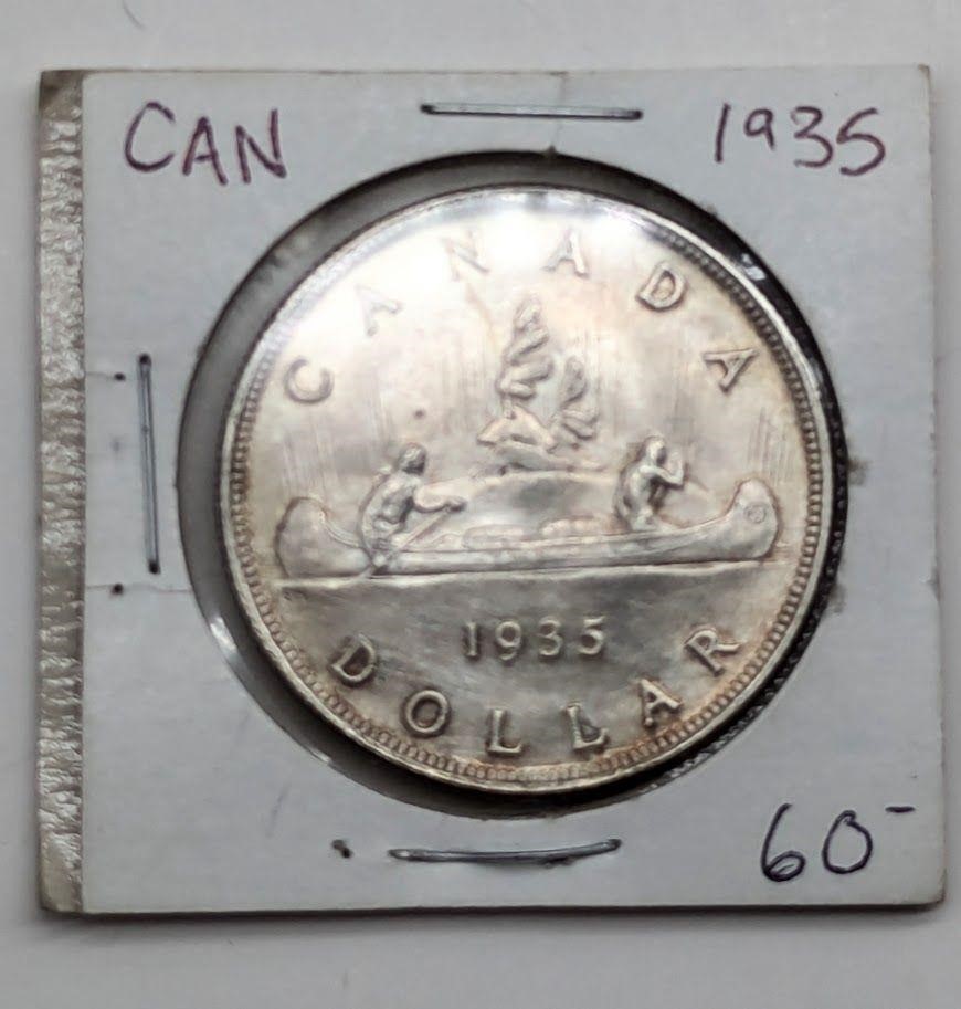 1935 Canadian Silver Dollar Coin