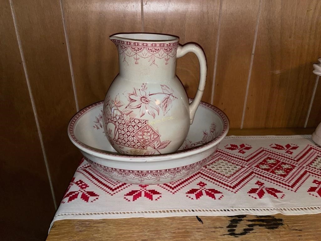 Hill Pottery Pitcher, Bowl