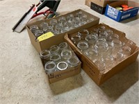 (3) Boxes Clear Glass Ball and Kerr Jars