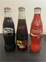 Three Commerative Soda Bottles