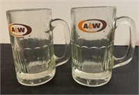 Two vintage A&W Mugs