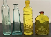 Four Vintage Bottles/Vases