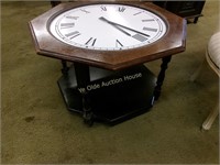 Oak Clock Occasional Table