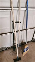 Weed Puller rake broom lot