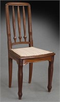 Louis Majorelle style mahogany side chair,