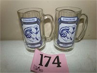 PAIR OF STRASSBURG BEER MUGS