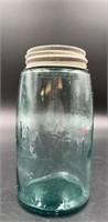 Antique Aqua Mason Quart Fruit Jar W Lid