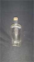 Vintage Glass Medicine Bottle with Lid
