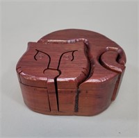 Wood Cat Puzzle Box