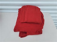 Full Size Red Cotton Flannel Sheets & Pillowcases