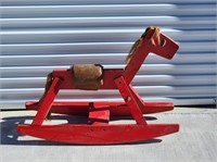 Vintage Wood Rocking Horse