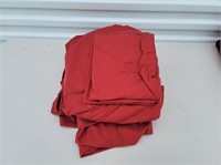 Full Size Red Cotton Sheets & Pillowcases