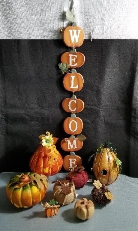 Fall Decorations Lot: Pumpkins  Gourds