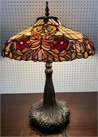 Leaded Art Glass Parlor Lamp