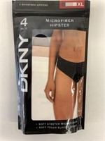 4 New DKNY Microfibre Hipster Underwear XL
