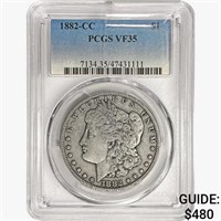 1882-CC Morgan Silver Dollar PCGS VF35