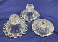 Vintage Anchor Hocking Clear Glass Candle Holders