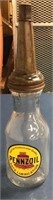 14" Pennz Oil Glass Oil Jar