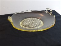 Lancaster Yellow Topaz Peaks Bon-bon Plate Open