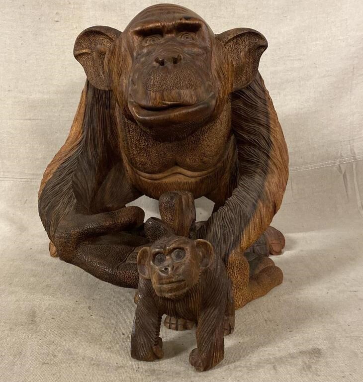 Karsa Wooden Ape Carvings