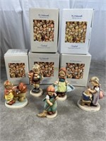 Hummel figurines, set of 5. With original boxes