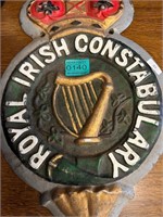 Royal Irish Constabulary Metal Wall Sign (26 cm W