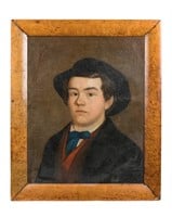19th C. Portrait Oil on Canvas