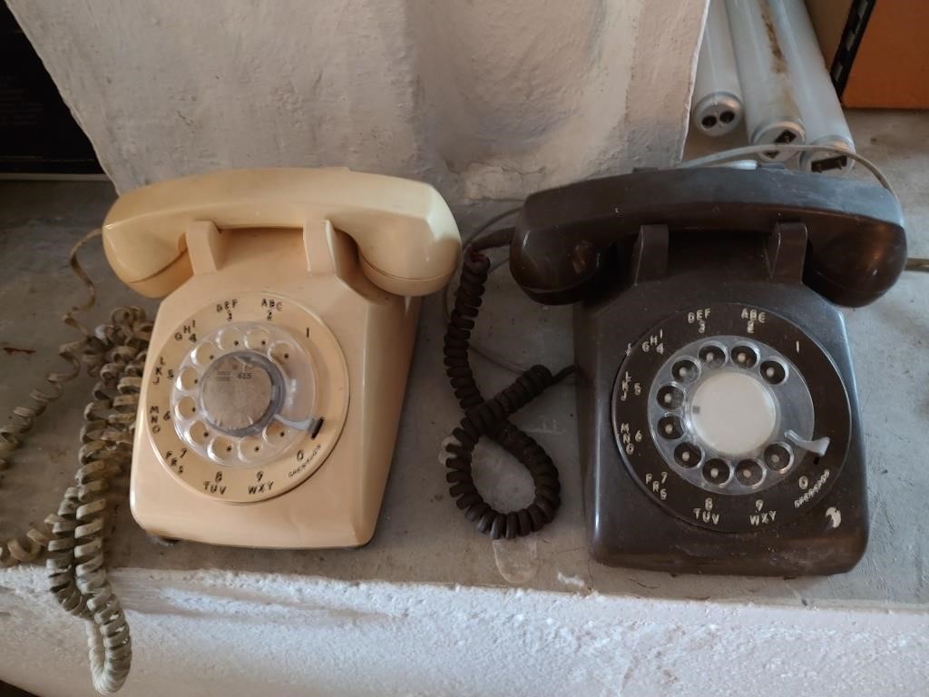 2 Vintage Rotary Telephones