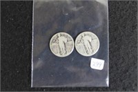 1828 and 1829-S Standing Liberty Quarters