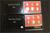 1981 and 1982 Proof Sets