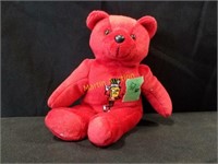 red Mr. Peanut Beanie Bear 2004