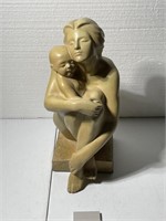 Mid Century MCM Nude Mother and Baby Statue