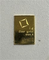 1g GOLD VALCAMBI BAR