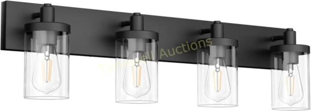 Aipsun 4-Light Matte Black Vanity Light