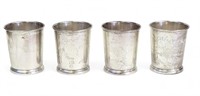 SET OF FOUR STERLING SILVER JULEP CUPS
