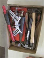 Flat of misc. hand tools