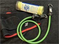 Weight belt and cooling towel and resistance bands